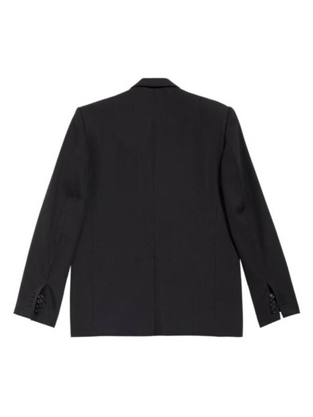 Single Breasted Wool Blazer Jacket Black - BALENCIAGA - BALAAN 6