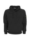 Waffen Patch Cotton Fleece Hoodie Black - STONE ISLAND - BALAAN 2