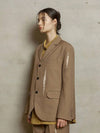 Lip Blazer Jacket Brown - UNALLOYED - BALAAN 4