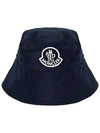 Logo embroidered bucket hat navy 3B00032 0U082 778 - MONCLER - BALAAN 2