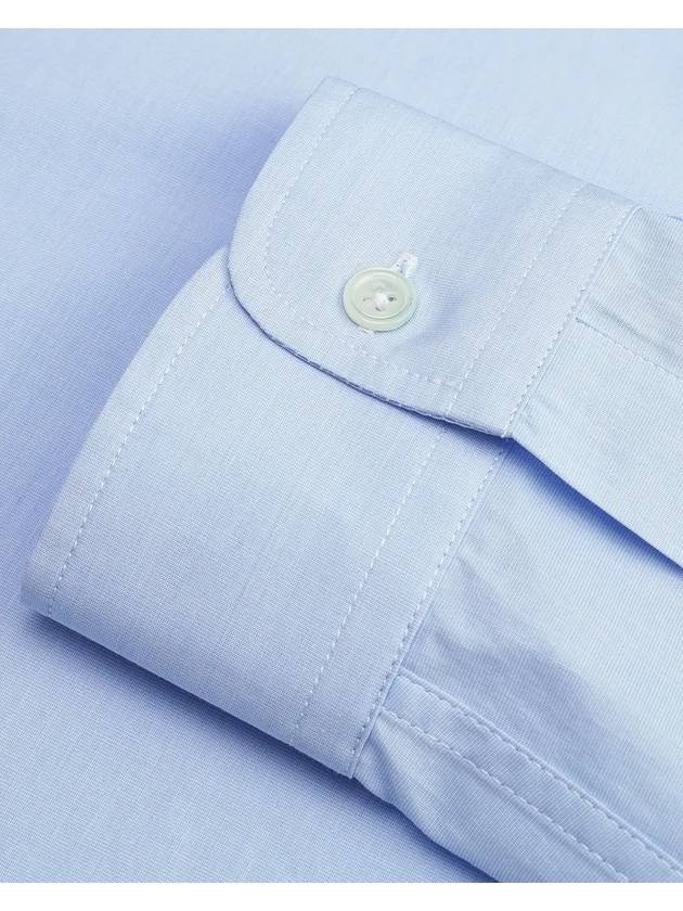 SRC Embroidered Logo Cotton Poplin Long Sleeve Shirt Light Blue - SPORTY & RICH - BALAAN 5