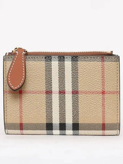 Vintage Check 2-Fold Half Wallet Beige - BURBERRY - BALAAN 2