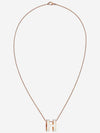 Pop-Ache H Pendant Rose Gold Necklace Blanc - HERMES - BALAAN 2