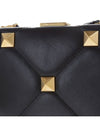 Roman Stud Minaudi?re Clutch Bag Black - VALENTINO - BALAAN.