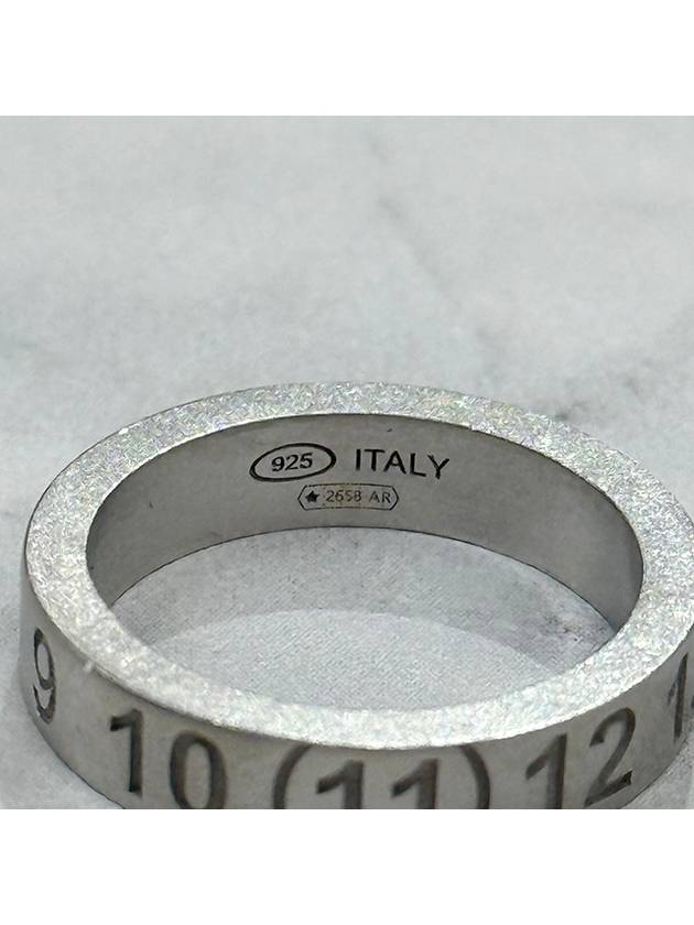 Numerical Engraved Logo Ring Silver - MAISON MARGIELA - BALAAN 7