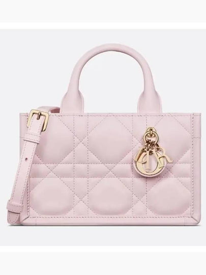 Macrocannage Calfskin Strap Mini Book Tote Bag Blush Pink - DIOR - BALAAN 2