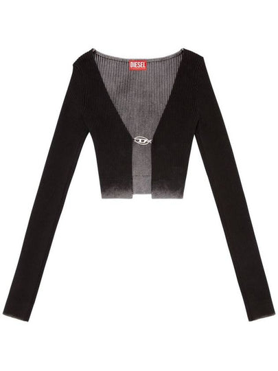 M Latina Cropped Knit Cardigan Black - DIESEL - BALAAN 2