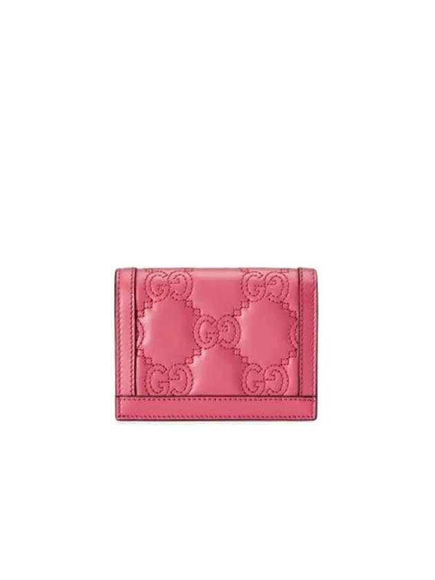 GG Materasse leather card wallet pink - GUCCI - BALAAN 7