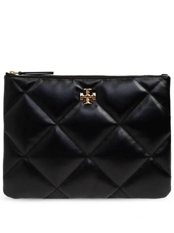 Kira Quilted Clutch Bag Black - TORY BURCH - BALAAN 1