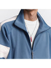 Track Zip Up Jacket Blue - DIOR - BALAAN 3