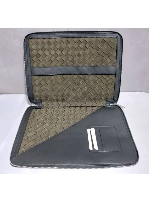 Intrecciato Document Case Clutch Bag Khaki - BOTTEGA VENETA - BALAAN 3