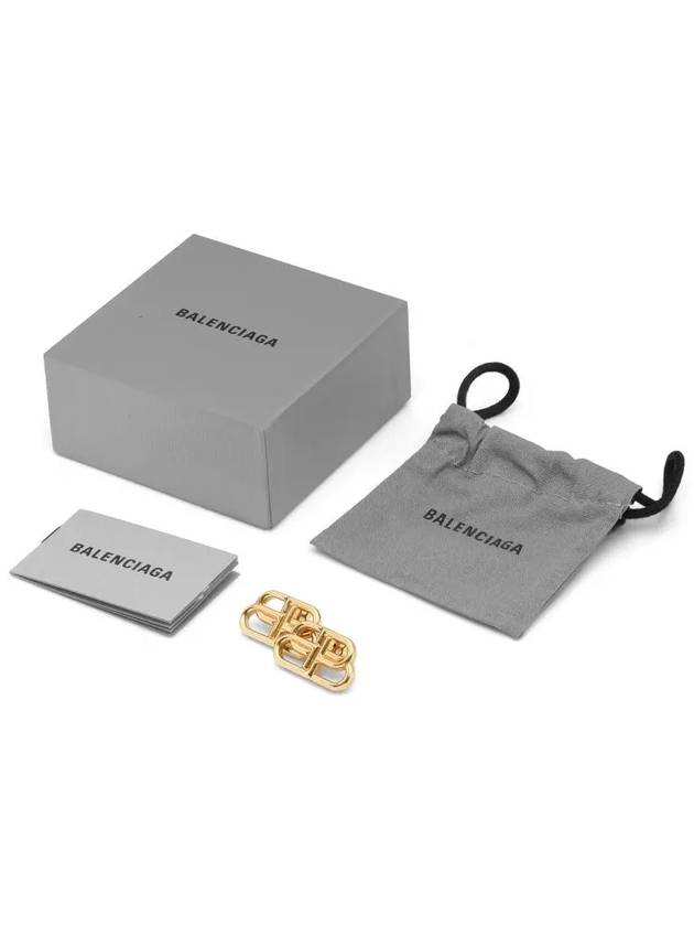 BB Logo Stud Earrings Gold - BALENCIAGA - BALAAN 4