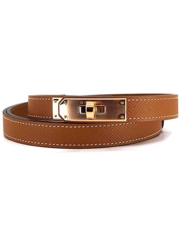 Women's Kelly 18 Gold Belt Gold - HERMES - BALAAN 5