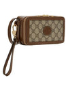 GG Mini Saffiano Leather Coated Canvas Retro Bag Brown - GUCCI - BALAAN 3