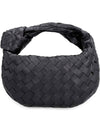 Jodie Intrecciato Small Tote Bag Black - BOTTEGA VENETA - BALAAN 1