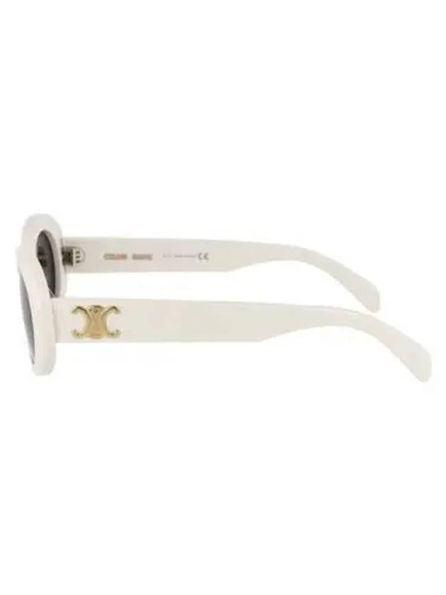 Eyewear Triomphe Logo Temple Sunglasses White - CELINE - BALAAN 4