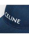 Embroidered Logo Cotton Ball Cap Black - CELINE - BALAAN 9