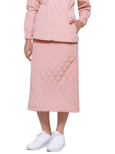 Heart Attack Warm Fit Quilted Skirt Pink - GOXO - BALAAN 1