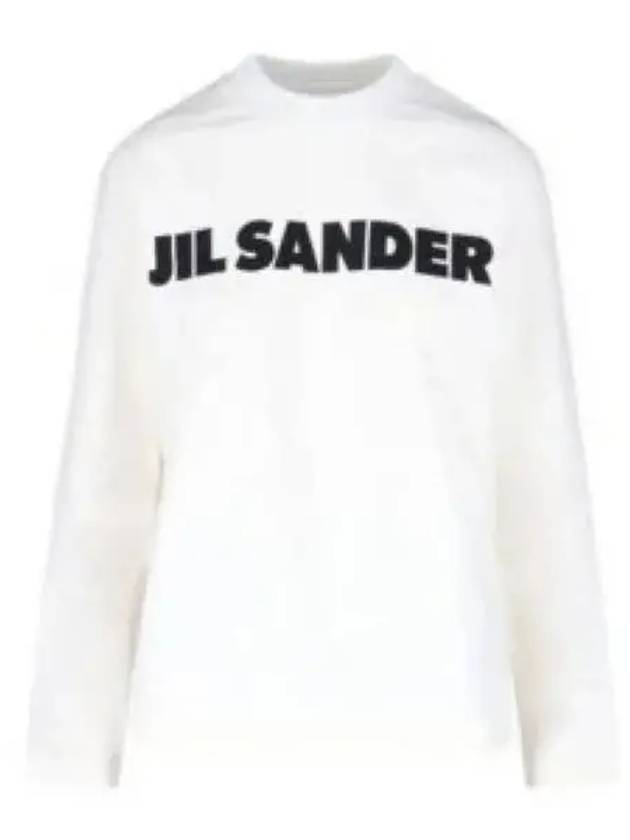 Logo Print Long Sleeve T Shirt White - JIL SANDER - BALAAN 2