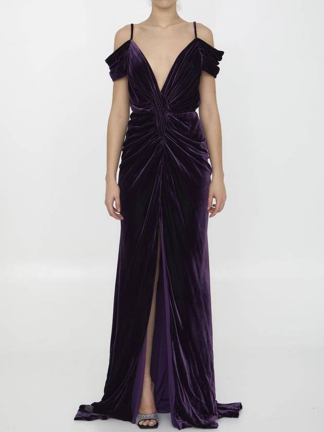 Violet Velvet Dress - COSTARELLOS - BALAAN 1