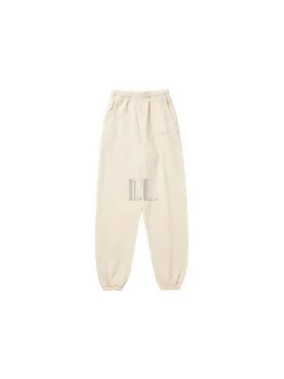 Serif Logo Cotton Track Pants Cream - SPORTY & RICH - BALAAN 2