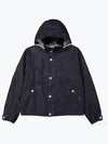 Marina Raw Plated Linen Hooded Jacket Royal Blue - STONE ISLAND - BALAAN 2