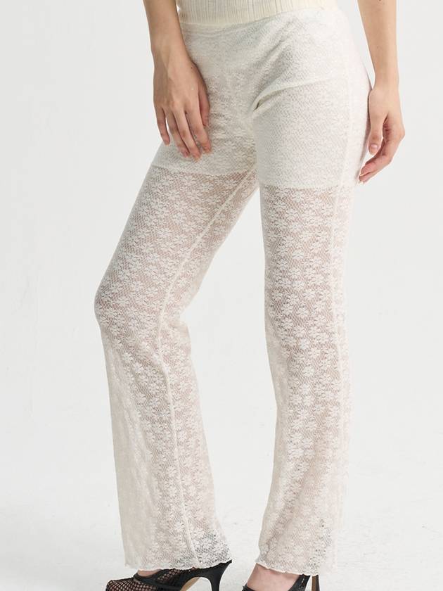 Lace Semi Boots Cut Pants Ivory - SORRY TOO MUCH LOVE - BALAAN 4