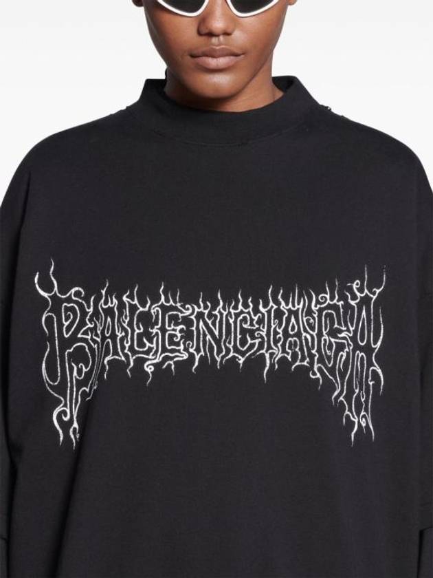 Darkwave Cotton Short Sleeve T-Shirt Black - BALENCIAGA - BALAAN 5