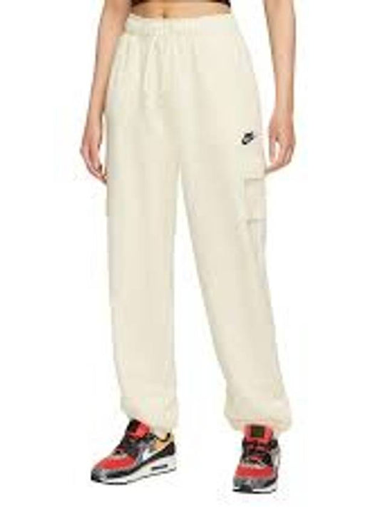 Sportswear Club Fleece Mid-Rise Cargo Pants Beige - NIKE - BALAAN 2