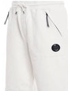 Diagonal Fleece Lens Training Half Shorts White - CP COMPANY - BALAAN.