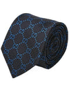 Men's GG Dot Pattern Silk Necktie Blue - GUCCI - BALAAN 1