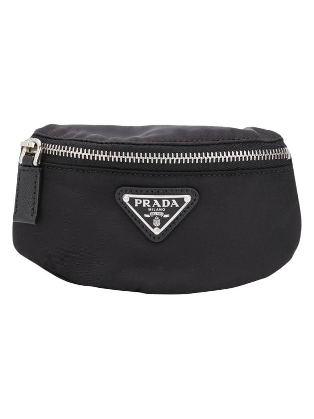 triangle logo arm banding mini pouch bag black - PRADA - BALAAN.
