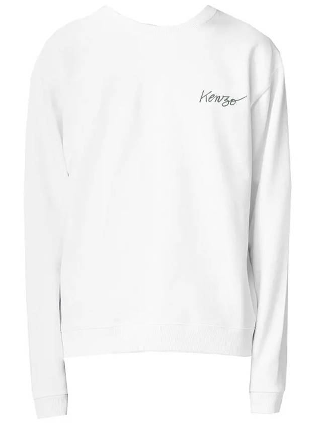 Back Flower Logo Sweatshirt White - KENZO - BALAAN 3