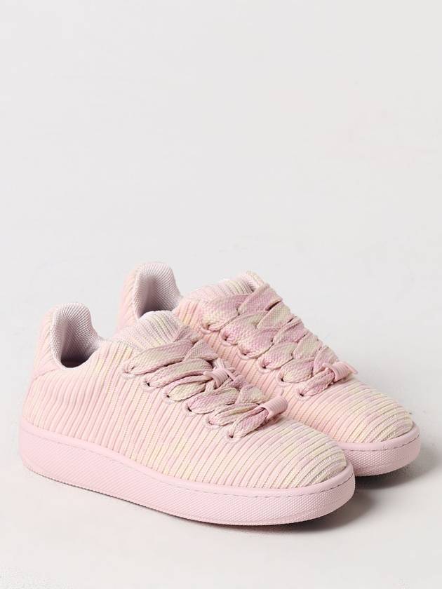 Check Knit Box Low-Top Sneakers Pink - BURBERRY - BALAAN 3