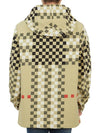 Men's Pixel Check Nylon Hooded Jacket Archive Beige - BURBERRY - BALAAN 6