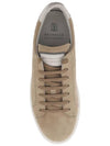 Suede Low Top Sneakers Beige - BRUNELLO CUCINELLI - BALAAN 3