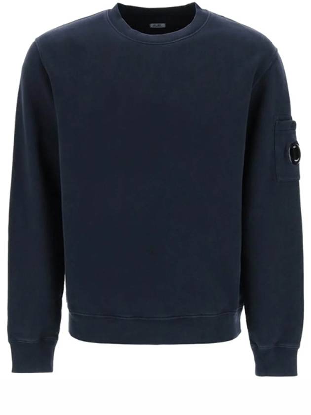 Brushed Emerized Diagonal Fleece Sweatshirt Navy - CP COMPANY - BALAAN 2