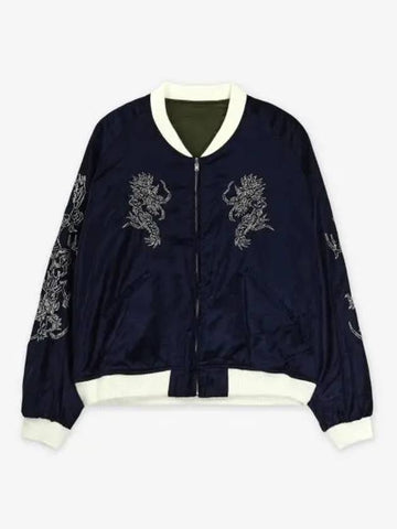 East End Dragon Souvenir Jacket Navy 24AWJKM00502 - SASQUATCHFABRIX. - BALAAN 1