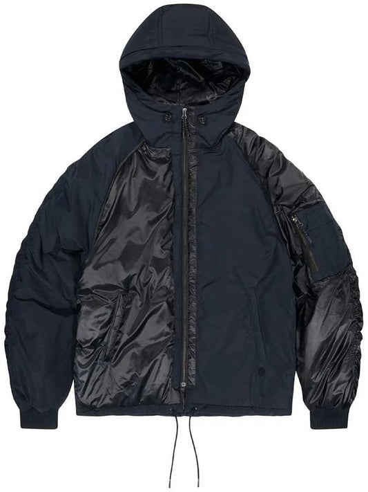 OG color block shirring down jacket deep navy - OFFGRID - BALAAN 1