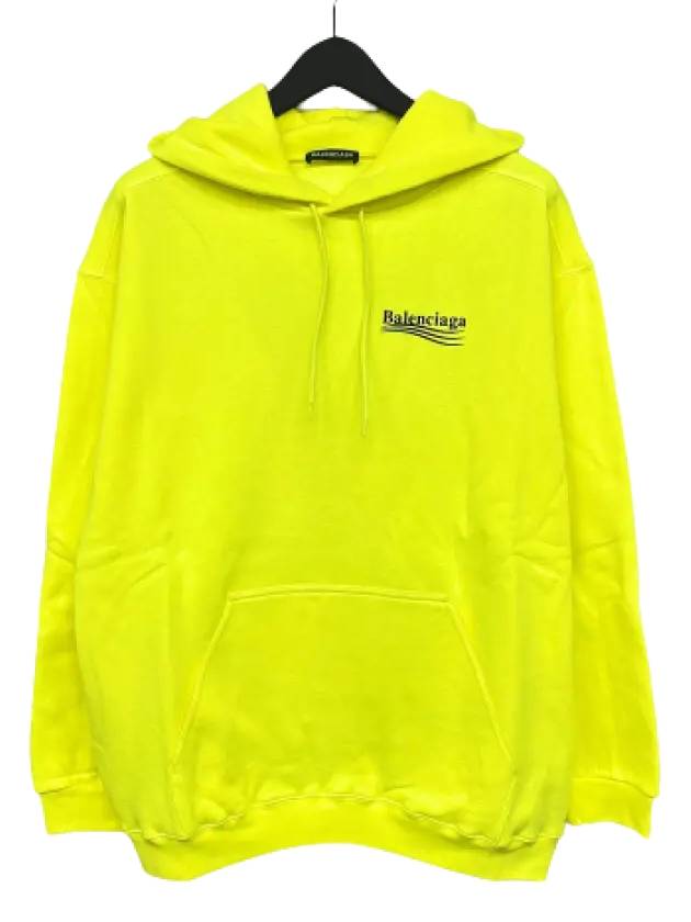 Men's Political Wave Logo Hoodie Neon - BALENCIAGA - BALAAN 3