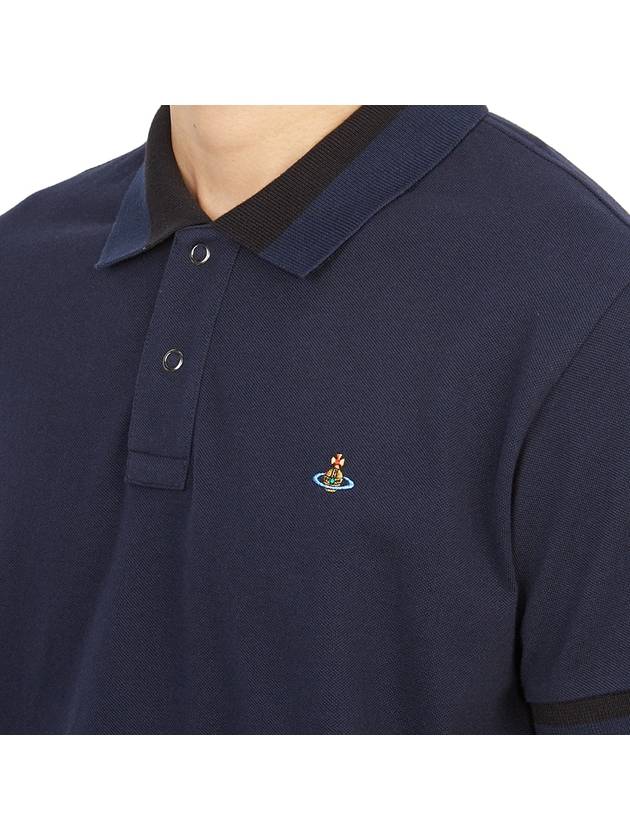 Classic ORB Logo Polo Shirt Navy - VIVIENNE WESTWOOD - BALAAN 7