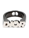 Icon Logo Brass Ring Black Silver - DIOR - BALAAN 2