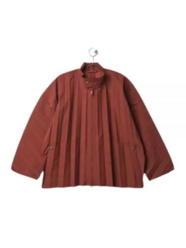 High Neck Zip Up Jacket Brown - ISSEY MIYAKE - BALAAN 2