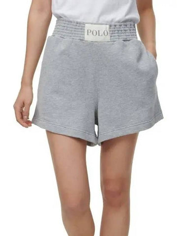 30 points paid W logo fleece shorts gray - POLO RALPH LAUREN - BALAAN 1