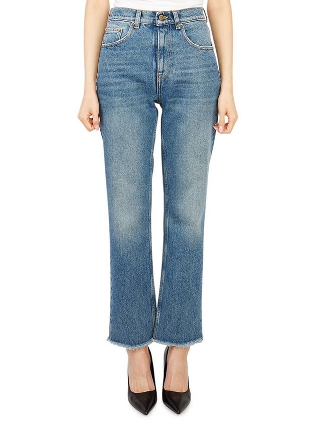 Crop Flared Jeans Blue - GOLDEN GOOSE - BALAAN 4