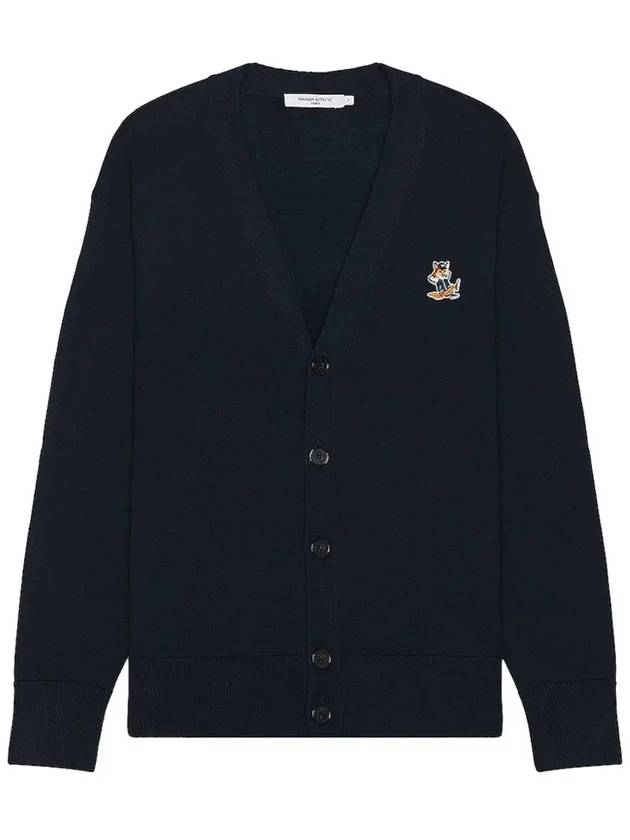 Dressed Fox Patch Relaxed Cardigan Navy - MAISON KITSUNE - BALAAN 2