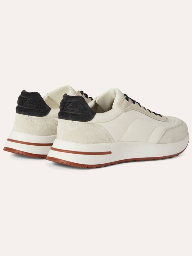 Weekend Work Sneakers Calfskin Suede Ivory - LORO PIANA - BALAAN 3