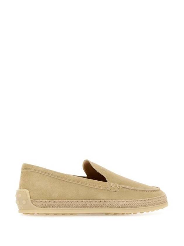 Logo Suede Loafers Beige - TOD'S - BALAAN 3