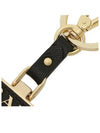 Saffiano Leather Triangle Logo Key Holder Black - PRADA - BALAAN 5