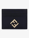 FF Diamond Card Wallet Black - FENDI - BALAAN 2